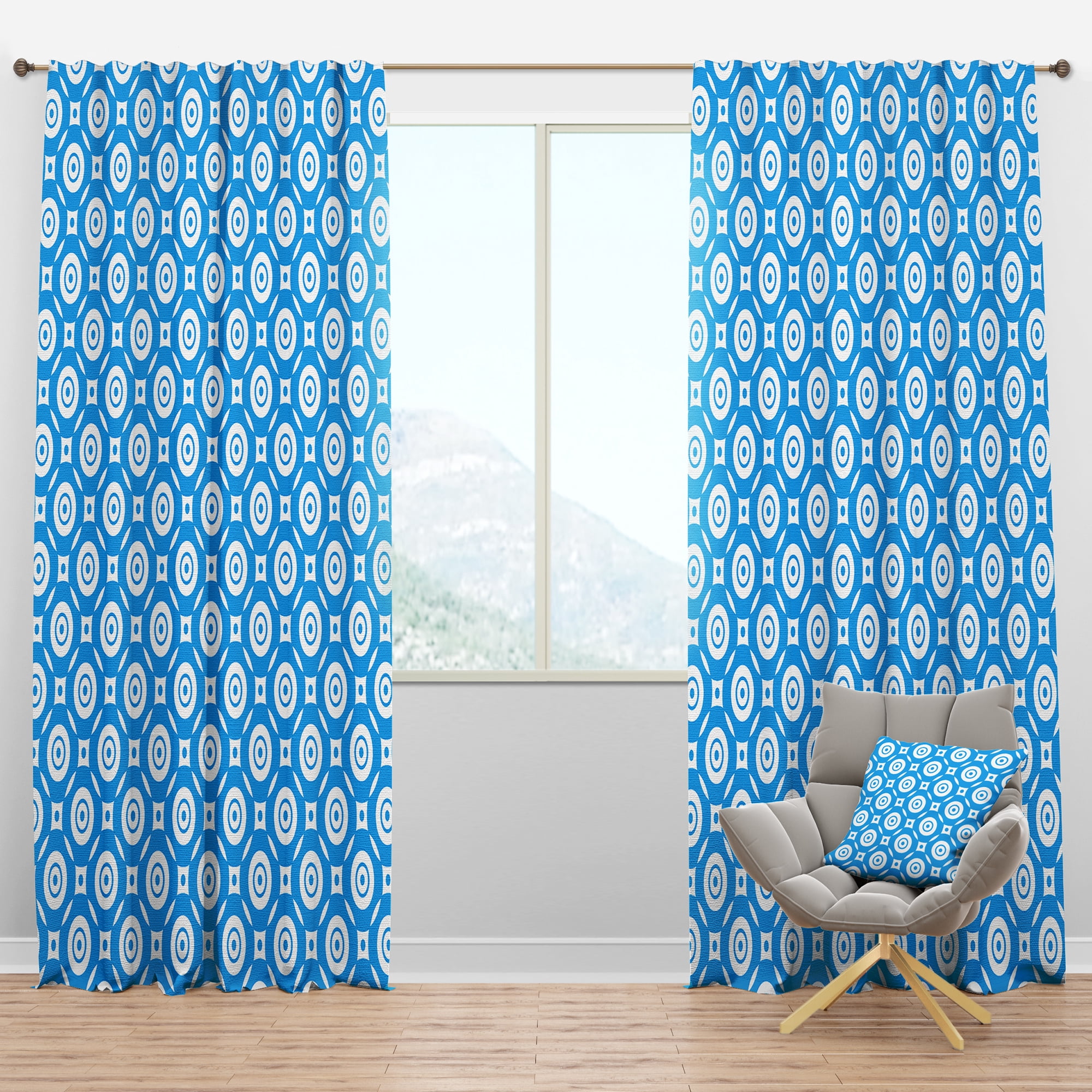 Designart Mid-Century Blackout Curtain