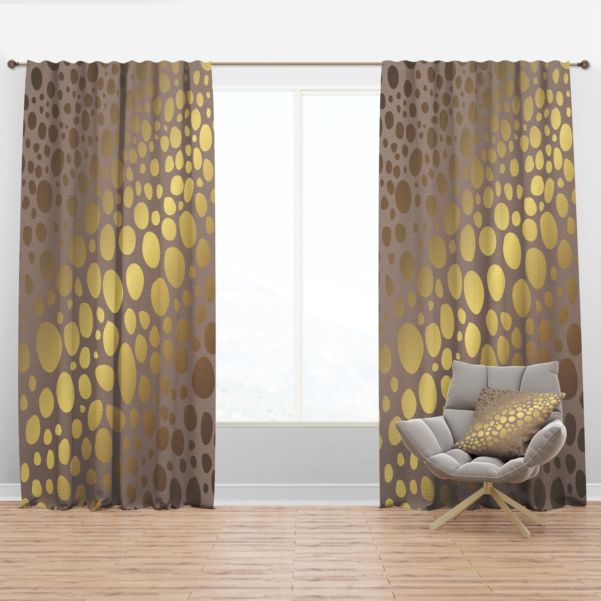 Designart Mid-Century Blackout Curtain