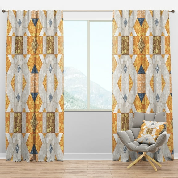 Designart Mid-Century Blackout Curtain