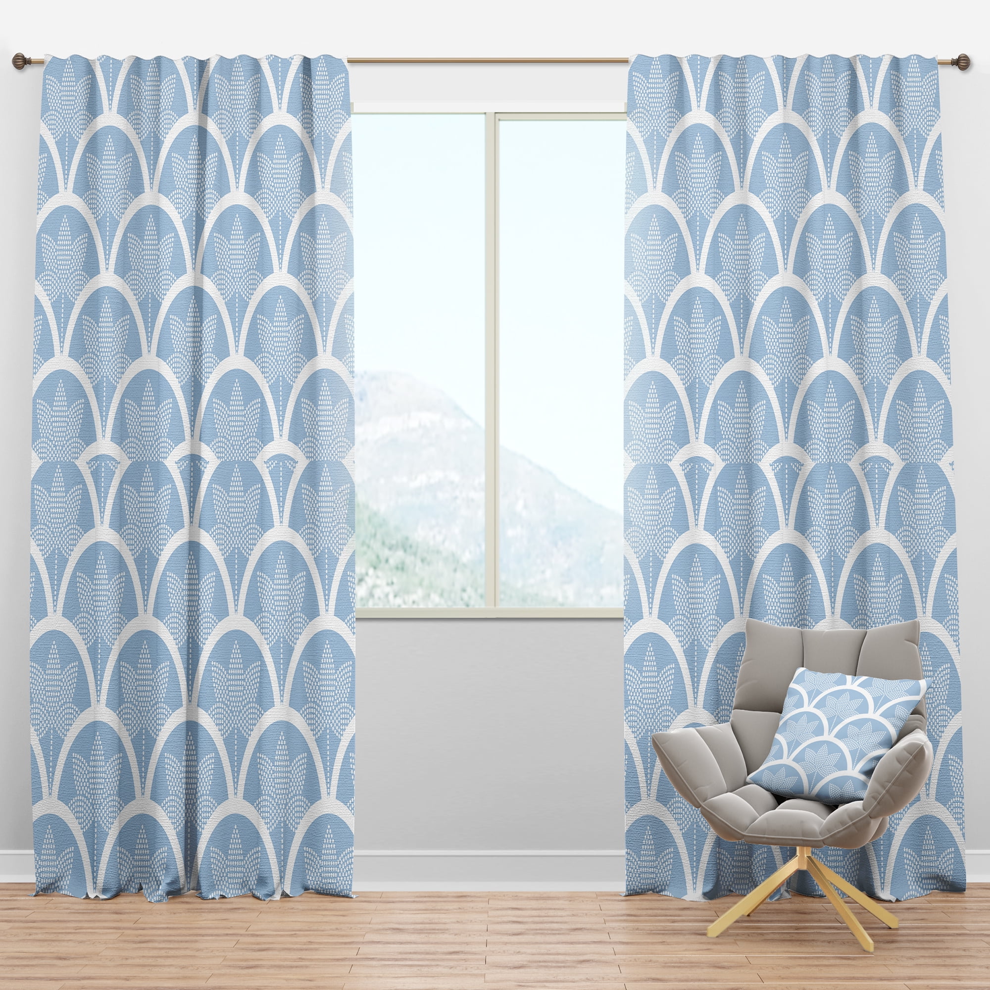 Designart Mid-Century Blackout Curtain