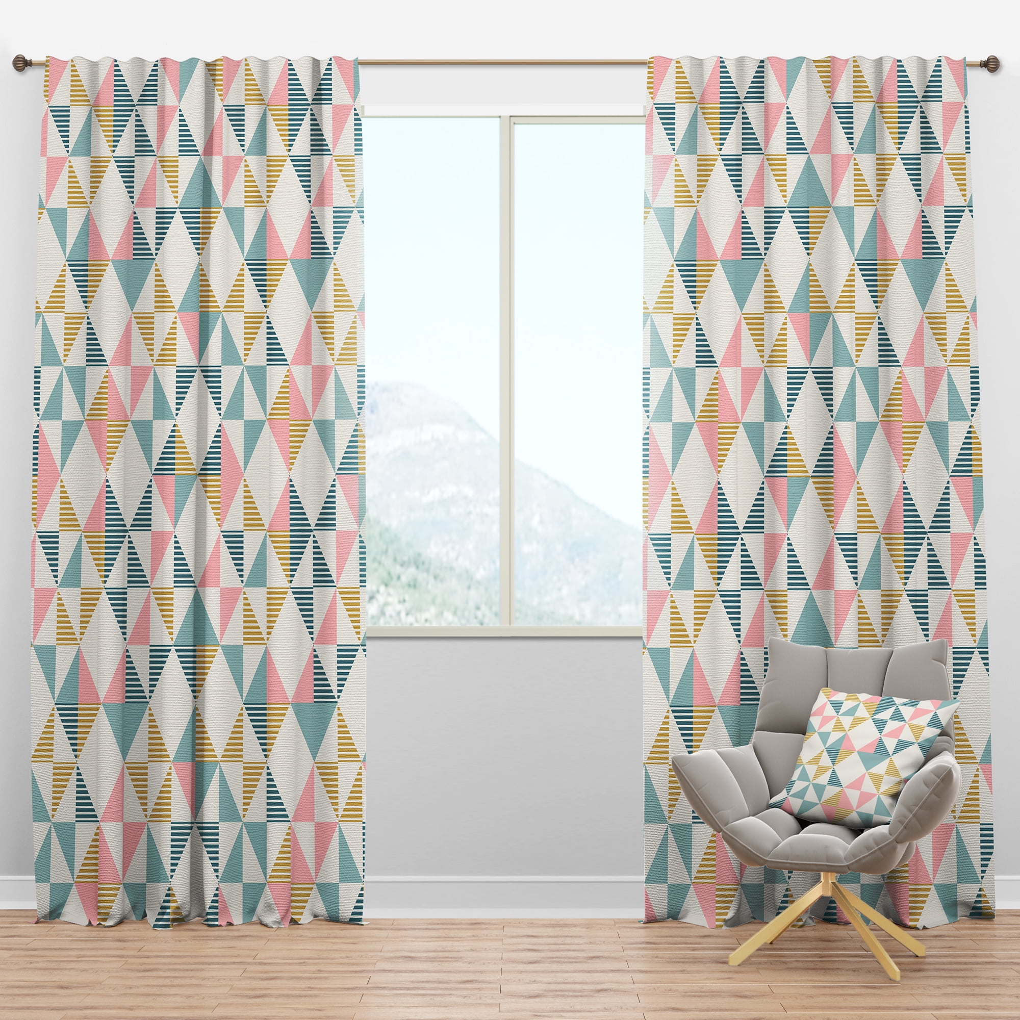 Designart Mid-Century Blackout Curtain