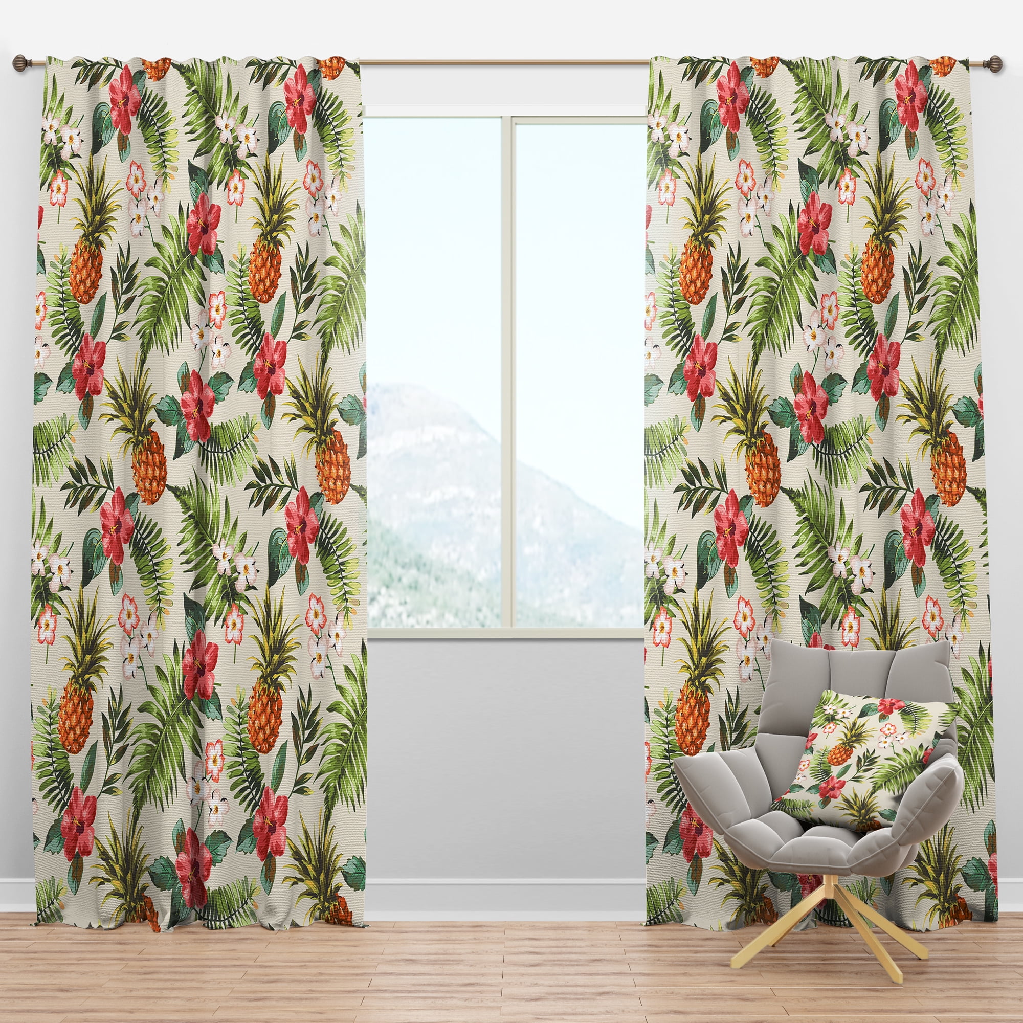 Designart Mid-Century Blackout Curtain