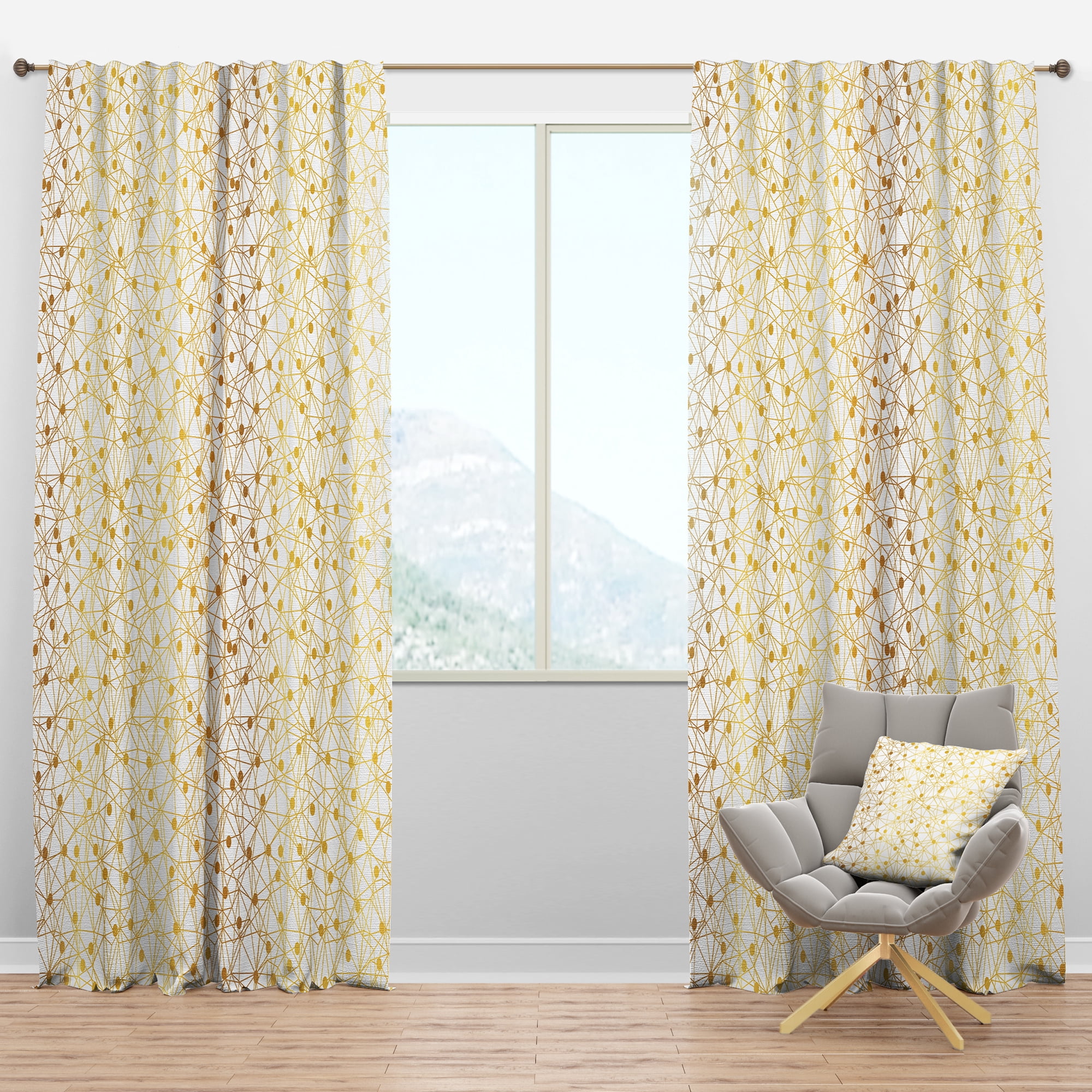 Designart Mid-Century Blackout Curtain