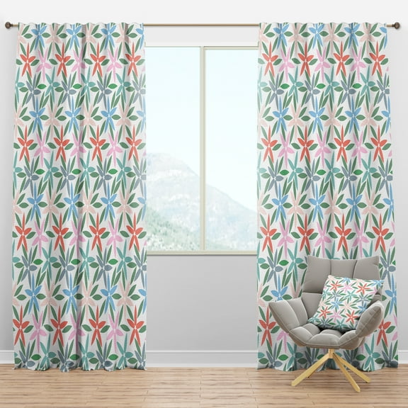 Designart Mid-Century Blackout Curtain