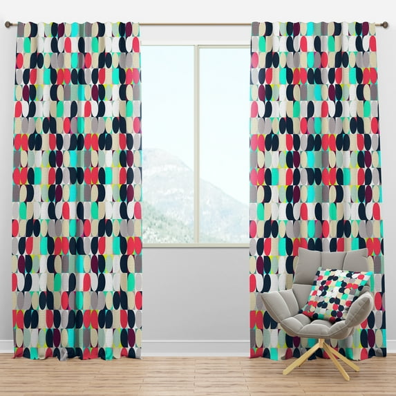Designart Mid-Century Blackout Curtain