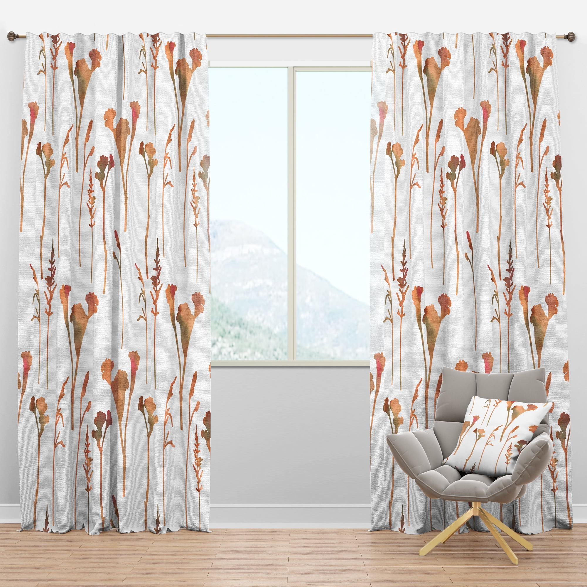 Designart Mid-Century Blackout Curtain