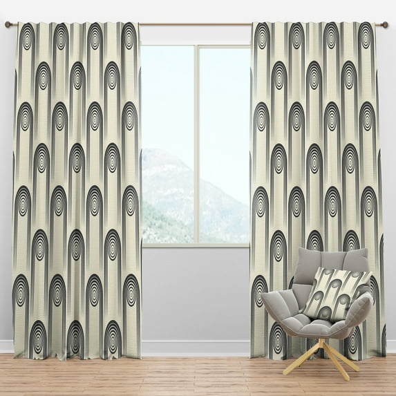 Designart Mid-Century Blackout Curtain