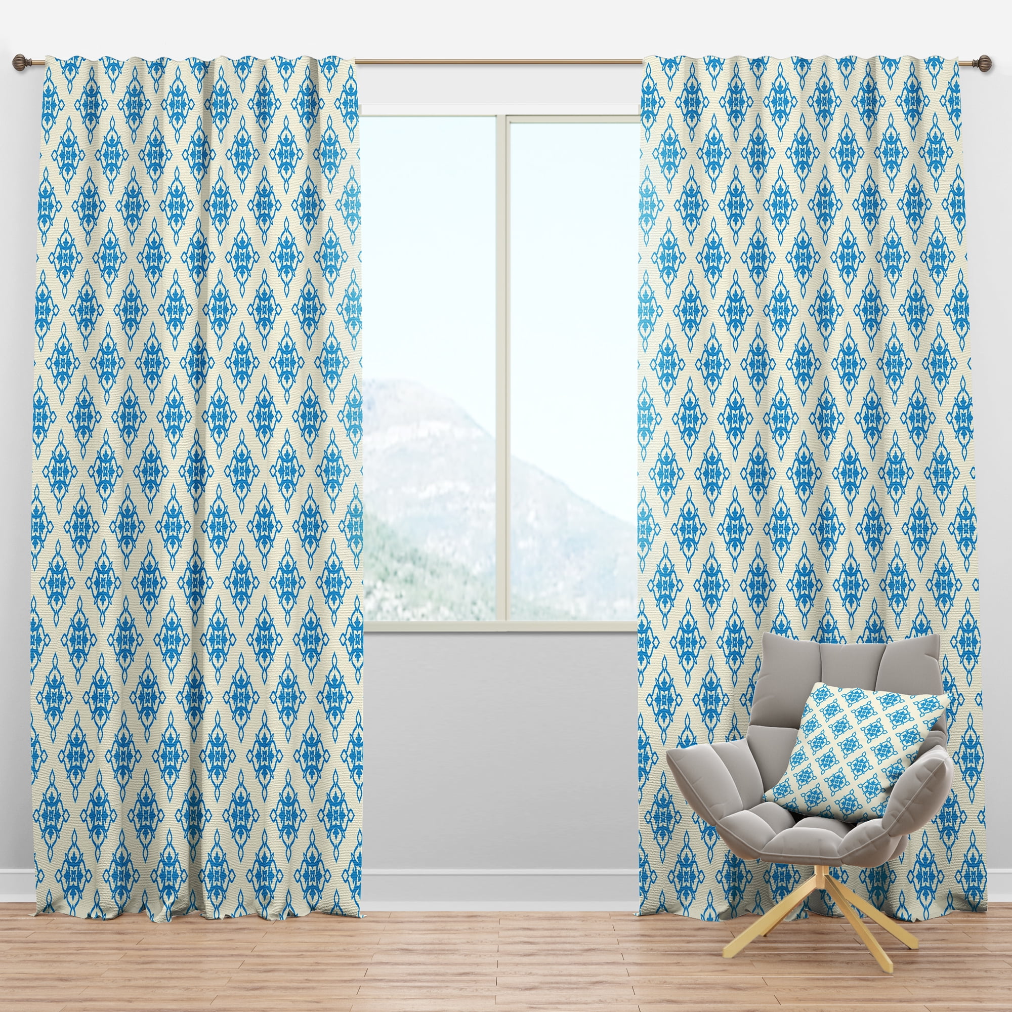Designart Mid-Century Blackout Curtain