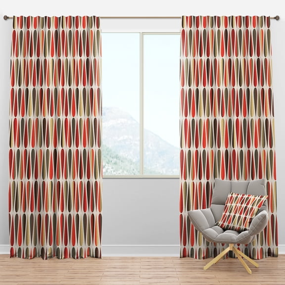 Designart Mid-Century Blackout Curtain