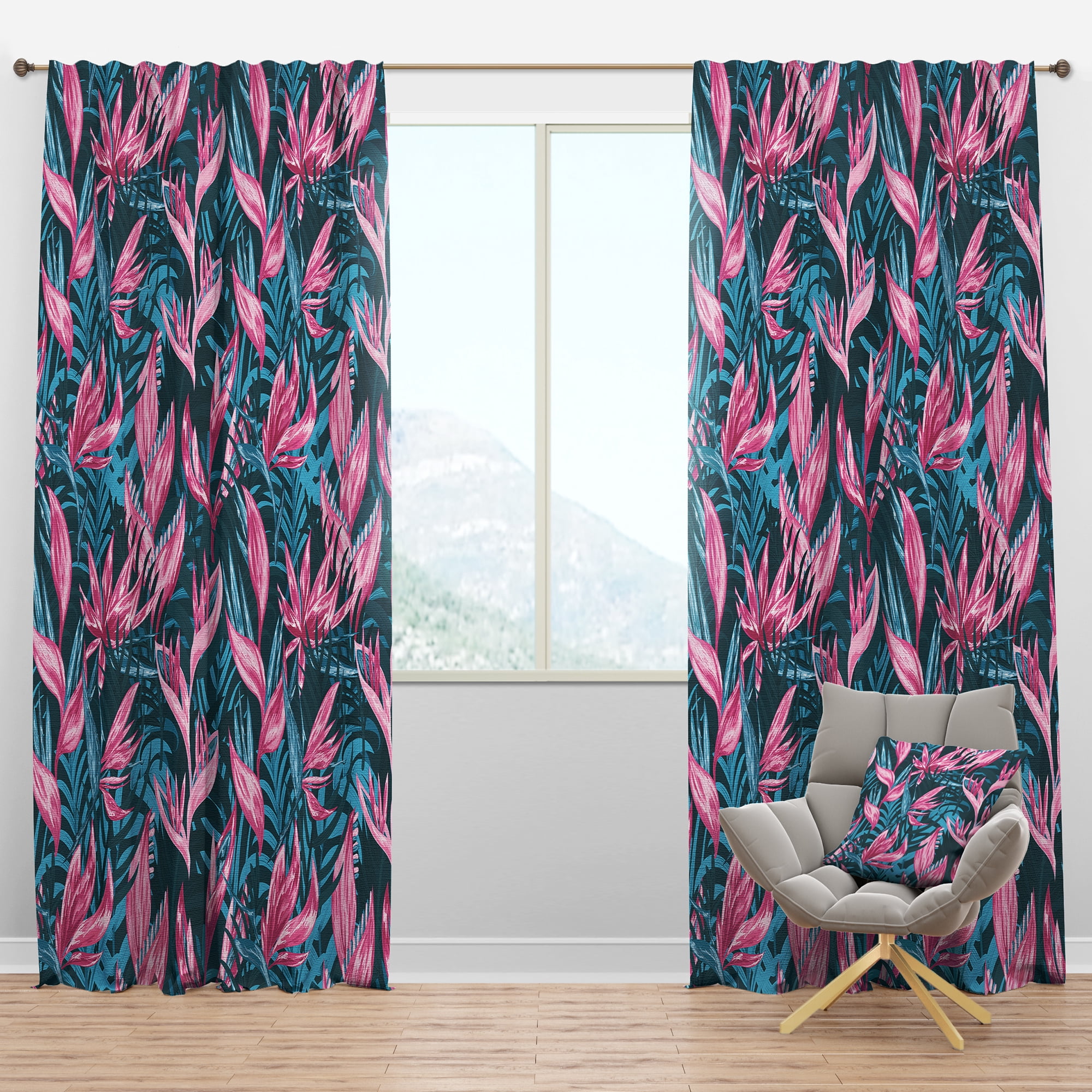Designart Mid-Century Blackout Curtain