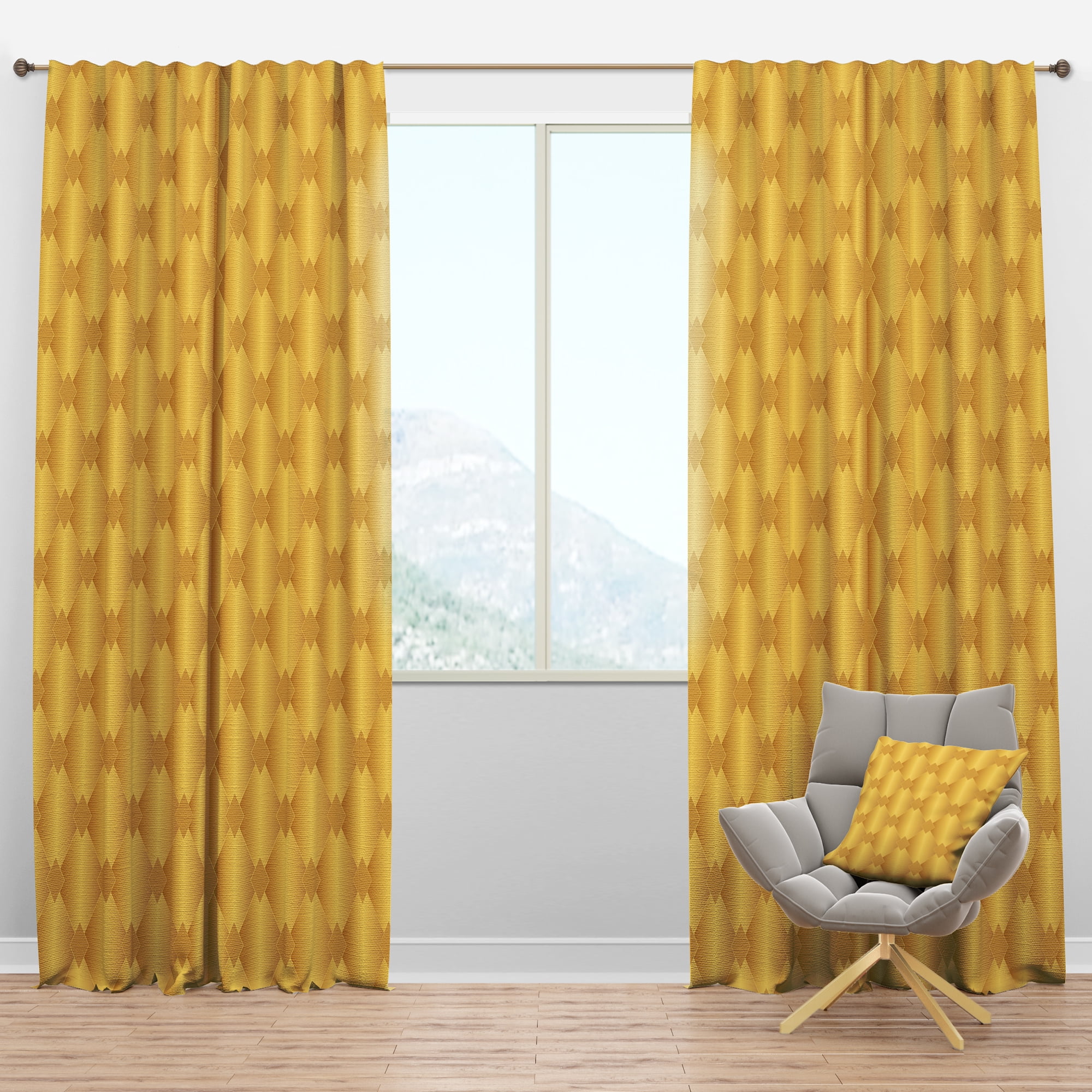 Designart Mid-Century Blackout Curtain