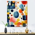 thumbnail image 1 of Designart "Mid Century Geometric Shapes in Colorful Display II" Geometric Canvas Wall Art - Modern Colorful Abstract Geometric Entryway Wall Art Print, 1 of 6