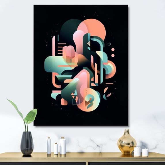 Designart "Mid Century Minimalistic Approach IV" Minimalism Canvas Art Print