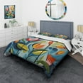 thumbnail image 1 of Designart "Mid Century Mod Nature A Green Oasis II" Mid-Century Bedding Covert Set - Abstract Midcentury Green Abstract Bed Set With 2 Shams, 1 of 6