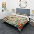 thumbnail image 1 of Designart "Mid Century Mod Nature A Green Oasis IV" Animals Bedding Covert Set - Abstract Midcentury Green Abstract Bed Set With 2 Shams, 1 of 6