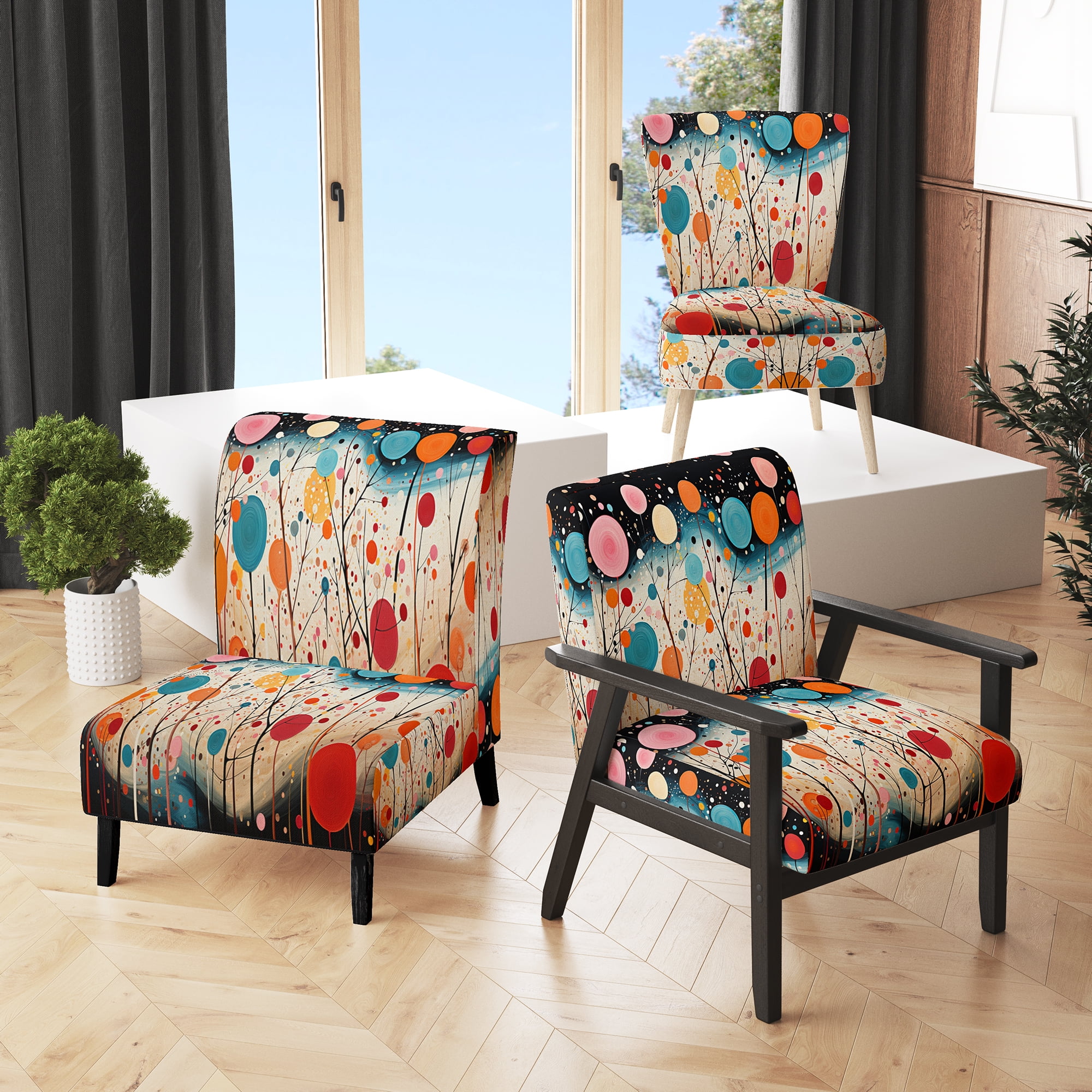 Polka dot accent chair discount