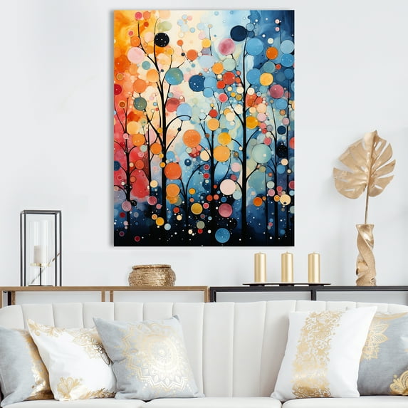 Designart "Mid Century Retro flow IV" Abstract Canvas Art Print