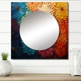 thumbnail image 1 of Designart "Mid Century Sunburst Charm III" Mid-century Square Mirror Wall Decor Mid-Century - Large Multi-Color Square Bathroom Mirror - Square Printed Wall Mirror Art, 1 of 5
