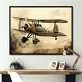 thumbnail image 1 of Designart "Mid-Flight Glory Of The Historic Plane" Plane Floater Framed Wall Art Living Room, 1 of 5