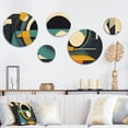 thumbnail image 1 of Designart "Mid-century Retro Dimensions I" Modern Midcentury Metal Wall Art Set of 5 Piece, 1 of 5