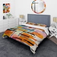 thumbnail image 1 of Designart "Midcentury Funny Collage Geometric Delight III" Abstract Geometric Bedding Covert Set - Abstract Colorful Modern Bed Set With 2 Shams, 1 of 5