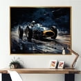 thumbnail image 1 of Designart "Midnight 1950s Vintage Race Car on Track III" Architecture Framed Wall Art - Modern Black Race Tracks Living Room Framed Canvas Art, 1 of 6
