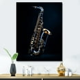 thumbnail image 1 of Designart "Midnight Blue Saxophone Serenade I" Music Canvas Wall Art, 1 of 7