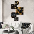 thumbnail image 1 of Designart "Midnight Mystique In Gold And Black I" Damask Wall Art Set Of 5 - Black Bohemian For Bedroom Wall Art Set, 1 of 6