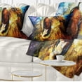thumbnail image 1 of Designart Mighty Lion Emerging - Animal Throw Pillow - 12x20, 1 of 5