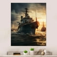 thumbnail image 1 of Designart "Military Marine Courage on Display" Army Metal Wall Decor, 1 of 5