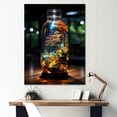 thumbnail image 1 of Designart "Milkyway In A Glass Colorful" Abstract Botanicals Canvas Print, 1 of 5