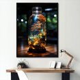 thumbnail image 1 of Designart "Milkyway In A Glass Colorful" Abstract Botanicals Floater Framed Canvas Print, 1 of 7