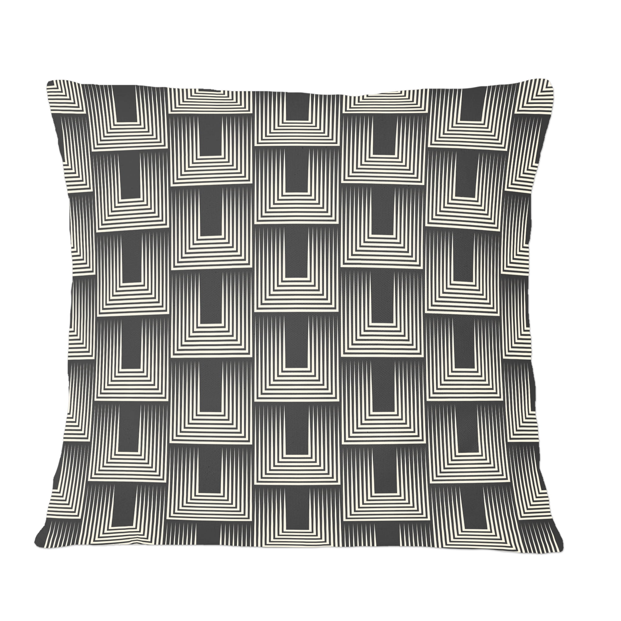 Designart Mimimal Black And White Design I' Mid-Century Modern Throw Pillow - 12x20