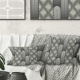 thumbnail image 1 of Designart Mimimal Black And White Design II' Mid-Century Modern Throw Pillow - 16x16, 1 of 2
