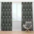 thumbnail image 1 of Designart 'Mimimal Monochrome Design III' Mid-Century Modern Blackout Curtain Panel, 1 of 4