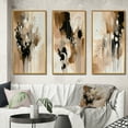 thumbnail image 1 of Designart "Mindful Abstraction in Brown III" Abstract Framed Wall Art Set Of 3 - Brown Abstract Frame Gallery Wall Set For Home Decor, 1 of 7