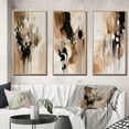 thumbnail image 1 of Designart "Mindful Abstraction in Brown III" Abstract Framed Wall Art Set Of 3 - Brown Abstract Frame Gallery Wall Set For Home Decor, 1 of 7