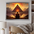 thumbnail image 1 of Designart "Mindfulness through Yoga Practice" Spiritual Framed Wall Art Decor - Global Orange Yoga Entryway Framed Wall Art Print, 1 of 6