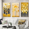 thumbnail image 1 of Designart "Minimal Art Abstract Yellow Forest II" Landscape Trees Framed Wall Art Set Of 3 - Yellow Trees Frame Gallery Wall Set For Home Decor, 1 of 6