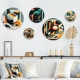 thumbnail image 1 of Designart "Minimal Bauhaus Dimensions I" Modern Geometric Metal Wall Art Set of 5 Piece, 1 of 5