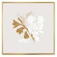 thumbnail image 1 of Designart 'Minimal Botanical Design In White and Brown' Traditional Framed Canvas Wall Art Print, 1 of 5