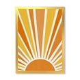 thumbnail image 1 of Designart 'Minimal Bright Shining Orange Sun Rays II' Modern Framed Art Print, 1 of 4