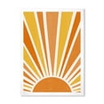thumbnail image 1 of Designart 'Minimal Bright Shining Orange Sun Rays II' Modern Framed Art Print, 1 of 4