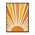 thumbnail image 1 of Designart 'Minimal Bright Shining Orange Sun Rays II' Modern Framed Canvas Wall Art Print, 1 of 5