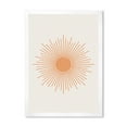 thumbnail image 1 of Designart 'Minimal Bright Shining Orange Sun Rays III' Modern Framed Art Print, 1 of 4