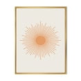 thumbnail image 1 of Designart 'Minimal Bright Shining Orange Sun Rays III' Modern Framed Canvas Wall Art Print, 1 of 5