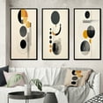 thumbnail image 1 of Designart "Minimal Circular Geometric Art II" Modern Geometric Framed Wall Art Set Of 3 - Grey Abstract Frame Gallery Wall Set For Home Decor, 1 of 7
