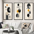 thumbnail image 1 of Designart "Minimal Circular Geometric Art X" Modern Geometric Framed Wall Art Set Of 3 - Yellow Abstract Frame Gallery Wall Set For Home Decor, 1 of 7