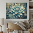 thumbnail image 1 of Designart "Minimal Collage of Blue and White Cacti II" Floral Print on Natural Pine Wood, 1 of 5