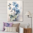 thumbnail image 1 of Designart "Minimal Expression Of Geraniums: Blue And White I" Geraniums Wall Decor, 1 of 7